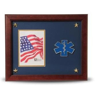 EMS Medallion Frame for 5x7 Picture Frame with Stars, , The Military Gift Store, Military Frames, Military Photo Frames, Military Gifts