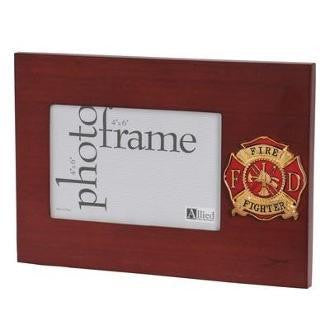 Firefighter Medallion 4 by 6 Desktop Picture/Photo Frame, Firefighter Medallion 4 by 6 Desktop Picture Frame, The Military Gift Store, Military Frames, Military Photo Frames, Military Gifts