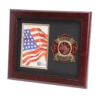 Firefighter Medallion Portrait Picture Frame, , The Military Gift Store, Military Frames, Military Photo Frames, Military Gifts