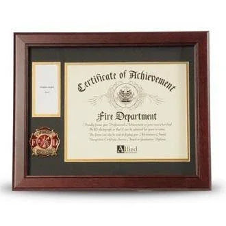 Firefighter Medallion Certificate and Medal Frame., , The Military Gift Store, Military Frames, Military Photo Frames, Military Gifts