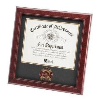 Firefighter Medallion Certificate Frame., , The Military Gift Store, Military Frames, Military Photo Frames, Military Gifts