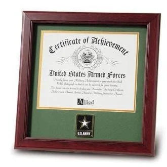 Go Army Medallion Certificate Frame, , The Military Gift Store, Military Frames, Military Photo Frames, Military Gifts