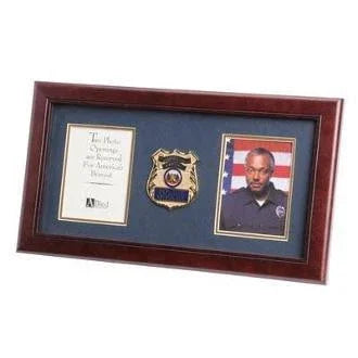 Police Department Medallion Double Picture Frame, , The Military Gift Store, Military Frames, Military Photo Frames, Military Gifts