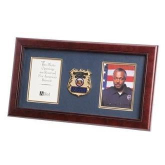 Police Department Medallion Double Picture Frame