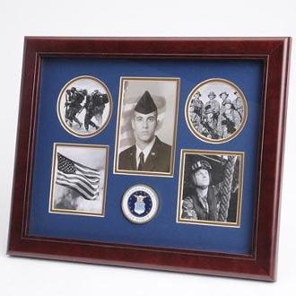 U.S. Air Force Medallion 5 Picture Collage Frame, , The Military Gift Store, Military Frames, Military Photo Frames, Military Gifts