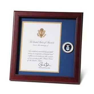 Air Force Medallion Presidential Memorial Certificate, U.S. Air Force Frame, Air Force Medallion Presidential Memorial Certificate Frame., The Military Gift Store, Military Frames, Military Photo Frames, Military Gifts
