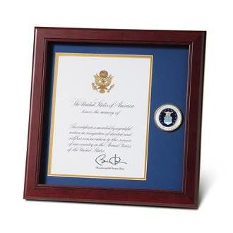 Air Force Medallion Presidential Memorial Certificate Frame