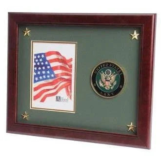 U.S. Army Medallion Picture Frame with Stars, , The Military Gift Store, Military Frames, Military Photo Frames, Military Gifts