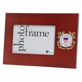 U.S. Coast Guard Medallion Desktop Picture Frame, , The Military Gift Store, Military Frames, Military Photo Frames, Military Gifts