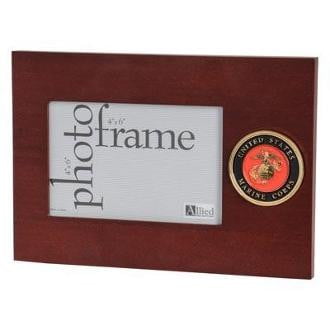 U.S. Marine Corps Medallion Desktop Picture Frame Double Layer Matting with Trim, U.S. Marine Corps Medallion Desktop Picture Frame Double Layer Matting, The Military Gift Store, Military Frames, Military Photo Frames, Military Gifts