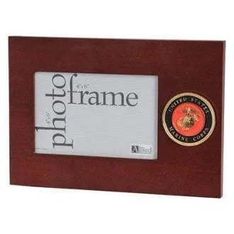 U.S. Marine Corps Medallion Desktop Picture Frame, , The Military Gift Store, Military Frames, Military Photo Frames, Military Gifts