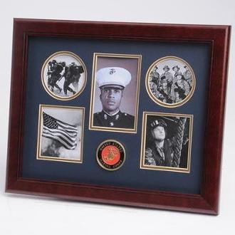 U.S. Marine Corps Medallion 5 Picture Collage Frame