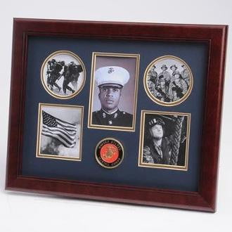 U.S. Marine Corps Medallion 5 Picture Collage Frame
