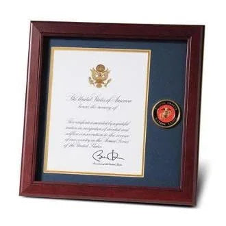 U.S. Marine Corps Medallion Presidential Memorial Frame