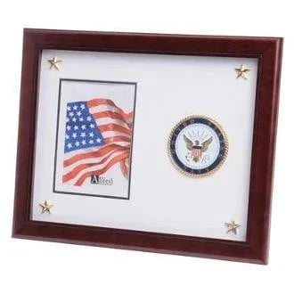 U.S. Navy Medallion Picture Frame with Stars., , The Military Gift Store, Military Frames, Military Photo Frames, Military Gifts