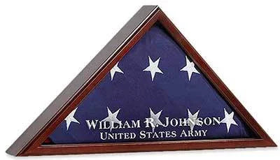 American Flag Display Case for Funeral Burial Flag Shadow Box, , The Military Gift Store, Casket Flag Display Cases