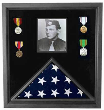 Flags Connections Military Photo Flag and Medal Display Case, , The Military Gift Store, Flag and Picture frame