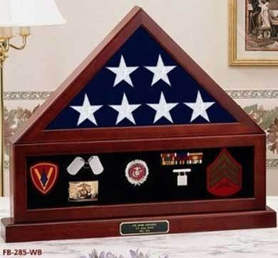 Flags Connections Combination Flag Display Case Shadow Box, Flag medal pedestal, Combination Flag Display Case Shadow Box, Flag medal pedestal, The Military Gift Store, Mountain flag case