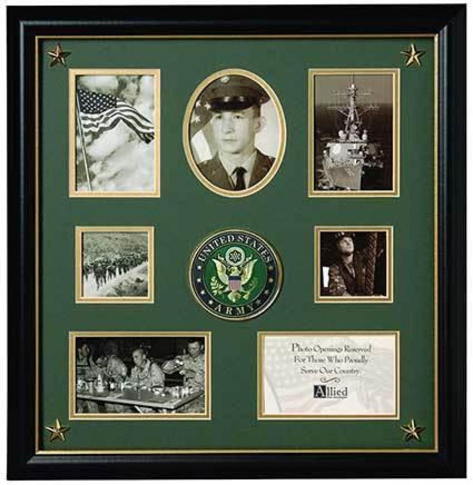 Flags Connections United States Army Medallion 7 Picture Collage Frame with Stars, United States Army Medallion 7 Picture Collage Frame with Stars, The Military Gift Store, Awards Display Cases, Awards Display Frames (62)