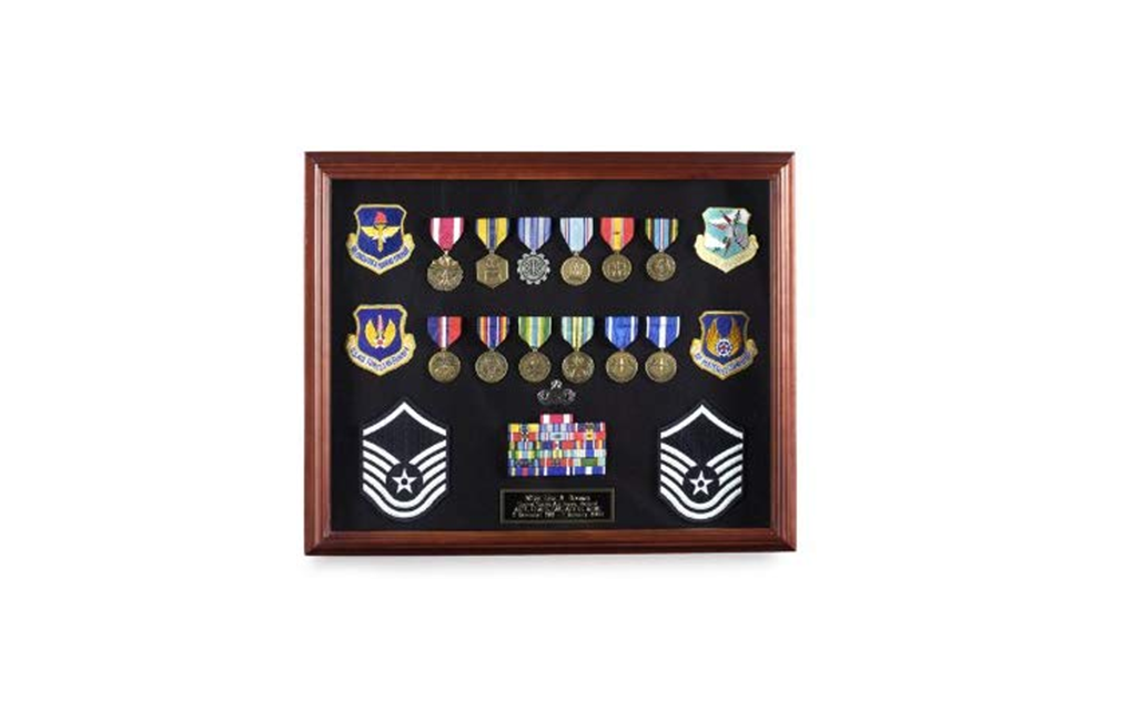 Shadowbox Display Frame – 20 x 16” with Cherry Finish, , The Military Gift Store, Medal Display Case