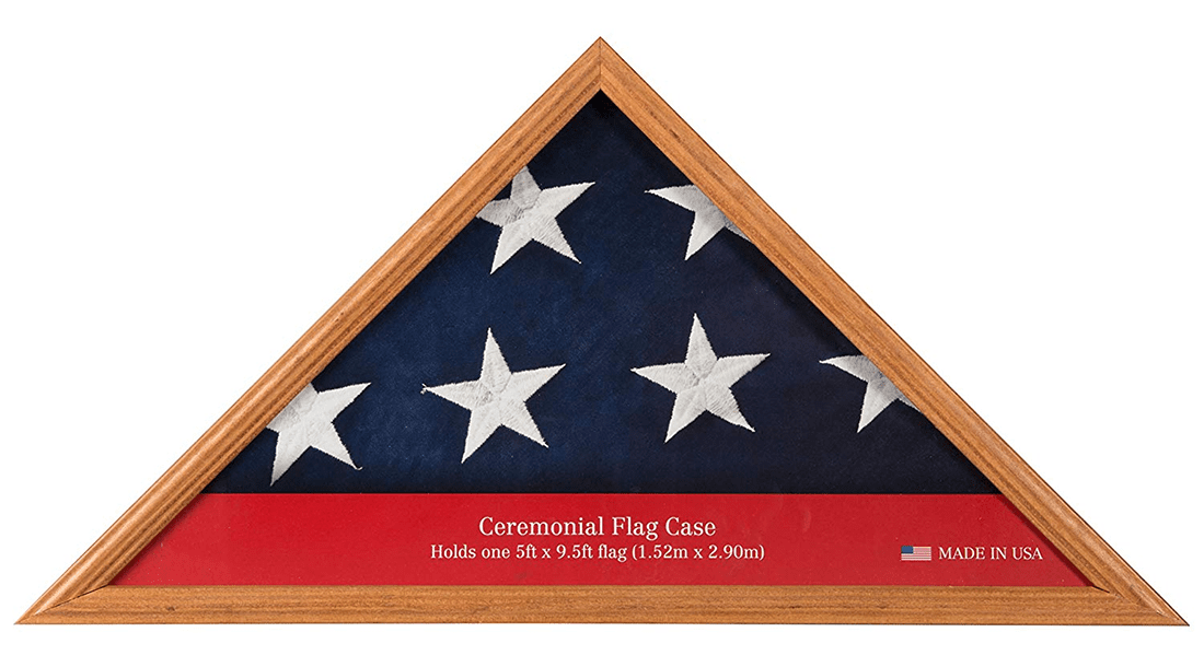 Wood Flag Display Case Box, 16" x 22.5", Light Honey, , The Military Gift Store, Flag Display Cases