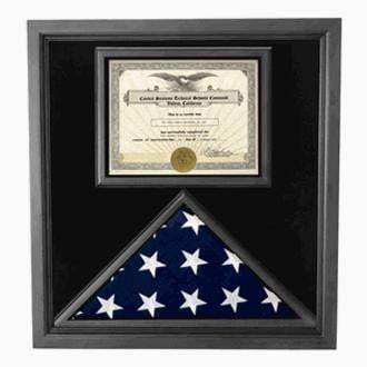 Flag Connections Premium USA-Made Solid wood Flag Document Case Black Finish, Premium USA-Made Solid wood Flag Document Case Black Finish, The Military Gift Store, Flag and Document Case