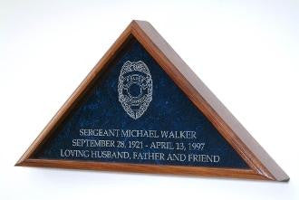 Flag Display Case w/ Police Officer Badge for casket flag