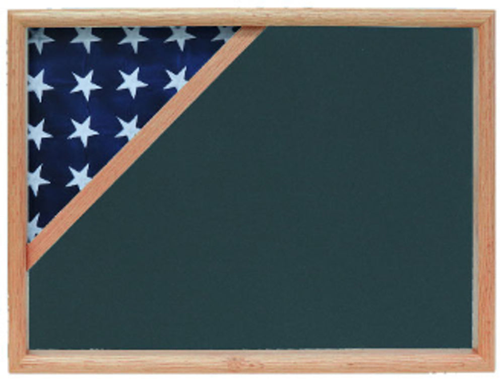 Shadow box to hold a 5’ X 9.5’ flag, Oak Finish., , The Military Gift Store, Shadow box to hold a flag