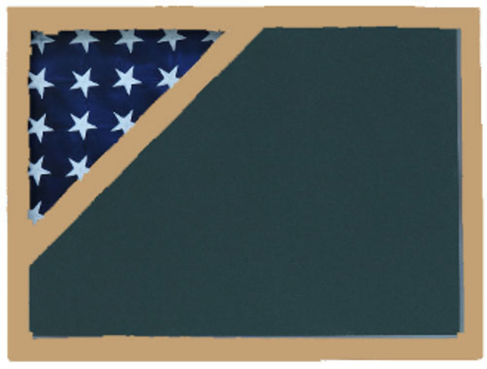 Shadow box to hold a 3’ X 5’ flag , Walnut Finish., , The Military Gift Store, Shadow box for american flag