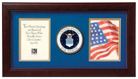 Flag Connections United States Air Force Dual Picture Frame, , The Military Gift Store, Awards Display Cases, Awards Display Frames (62)