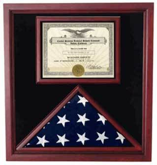 Flags connections Cherry Flag and Document Case, 8 1/2" x 11" document holder, Cherry Flag and Document Case, 8 1/2" x 11" document holder, The Military Gift Store, Flag and Certificate Case