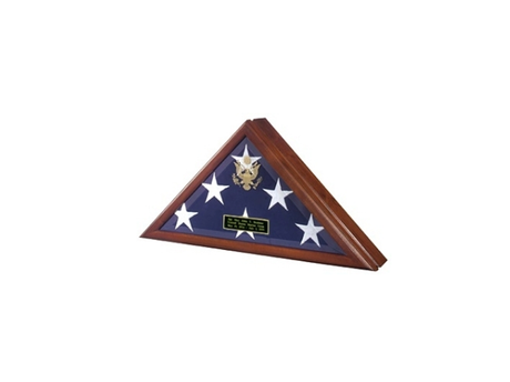 Flag Connections Flag Display Case with Front Opening with Walnut or Cherry Finish, Flag Display Case with Front Opening with Walnut or Cherry Finish, The Military Gift Store, Flag Case