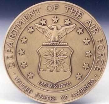US Air Force Official Logo Authorized Military Insignia Solid Brass Attachable Medallion., Air Force Official Logo Authorized Military Insignia Solid Brass, The Military Gift Store, Awards Case