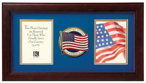 Flag Connections Patriotic Dual Picture Frame, , The Military Gift Store, Awards Display Cases, Awards Display Frames (62)