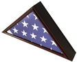 5x9 Flag Display Case Shadow Box Flat Base with Cherry Finish, , The Military Gift Store, 5' X 9' Flag Case