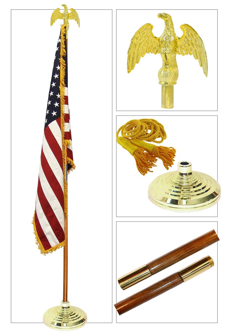 7ft U.S. Indoor Flag pool set, , The Military Gift Store, Flagpole Kits, Flagpoles, Flag Pole Parts (4)
