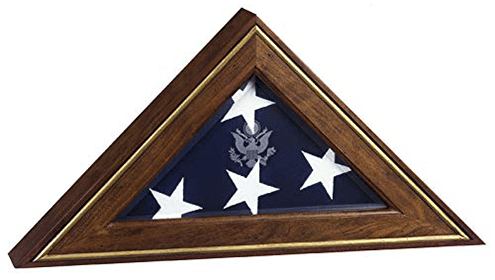 The 5 Star General Flag Case 5’ x 9.5’ Burial Flag – Made in USA, , The Military Gift Store, Triangle flag display