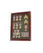 Cherry Finish  Display Case Wall Frame Cabinet for Military Medals, Pins, Patches, Insignia, Ribbons, Brooches., Cherry Finish Display Case Wall Frame Cabinet for Military Medals., The Military Gift Store, Display Case Accessories