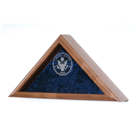 Military Veteran Funeral Flag Display Case - For Burial Casket Flag - INCLUDES Engraved Military Emblem., Military Veteran Funeral Flag Display Case - For Burial Casket Flag, The Military Gift Store, Personalized Burial Flag Case