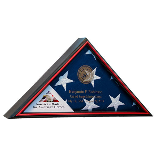 Flags Connections - Tributary Flag Case - Marine Corps., , The Military Gift Store, Flag Cases