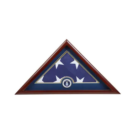 US Flag Display Case with Air Force Medallion. - The Military Gift Store
