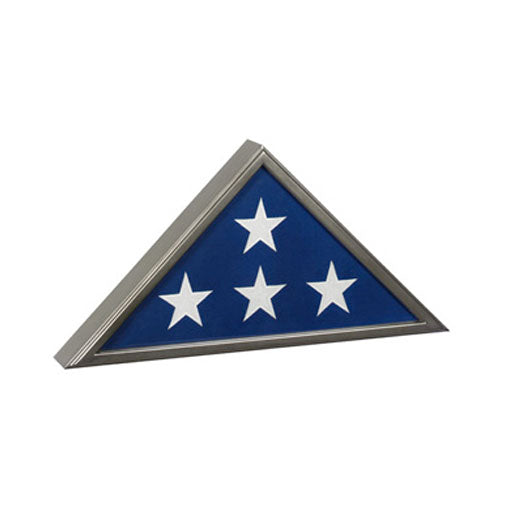 Flags Connections - Veteran Flag Case - Metallic Gunmetal Finish., , The Military Gift Store, Flag Cases