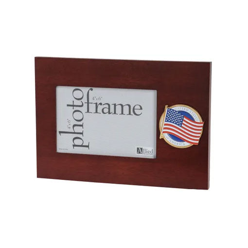 American Flag Medallion 4-Inch by 6-Inch Desktop Picture Frame, , The Military Gift Store, Picture Frame
