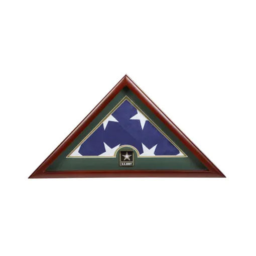 Medallion Flag Display Case, Memorial Flag Display case - Army Green., , The Military Gift Store, Medallion Flag Display Case