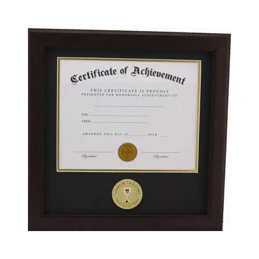 Award of Excellence 8-Inch by 10-Inch Certificate Frame - Mahogany, , The Military Gift Store, Certificate Frame