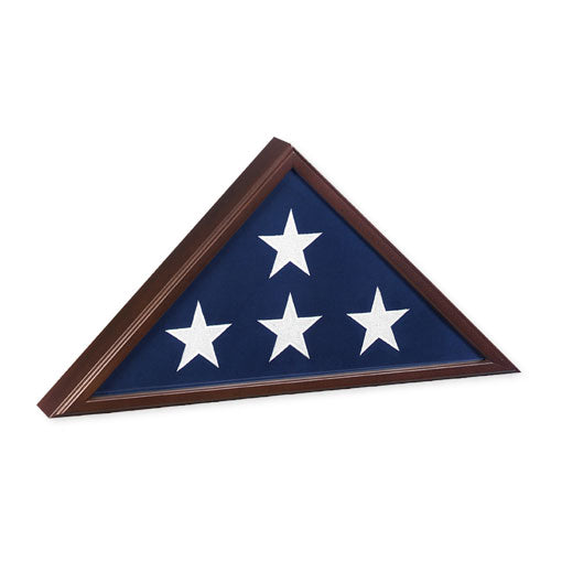 Veteran Flag Case - Cherry - Fit for 5' x 9.5' Flag., , The Military Gift Store, Triangle flag display