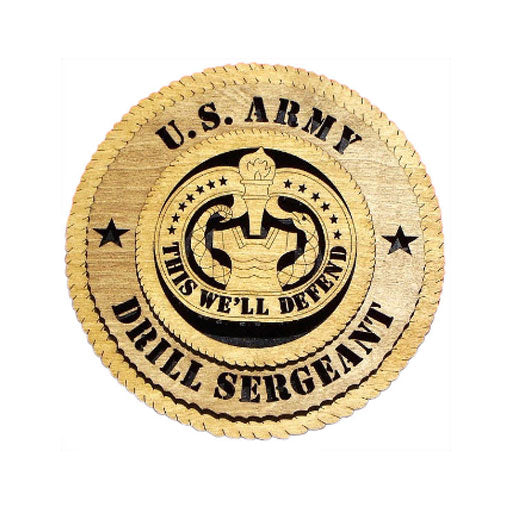 U.S. Army Drill Sergeant Wall Tribute - 12"., , The Military Gift Store, Wall Tributes