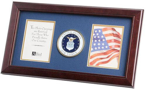 Flag Connections U.S. Air Force Medallion 4-Inch by 6-Inch Double Picture Frame