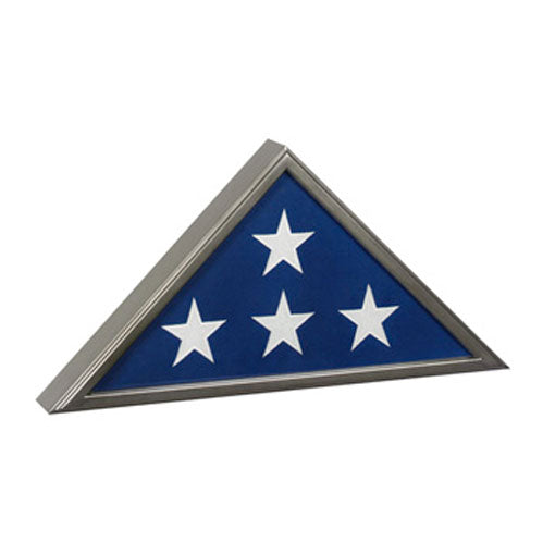Veteran Flag Case - Gunmetal - Fit for 5' x 9.5' Flag., , The Military Gift Store, Triangle flag display