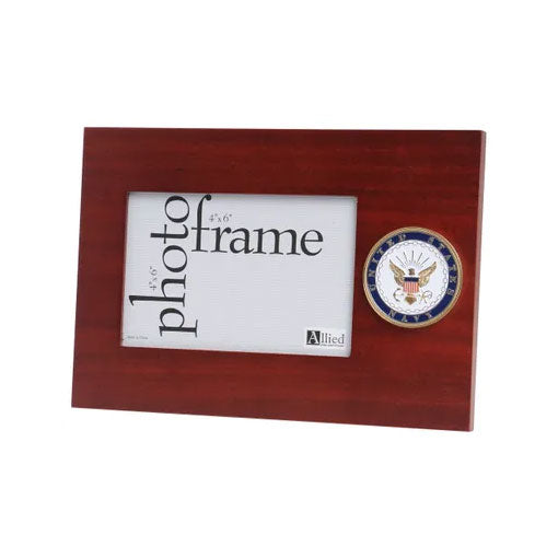 U.S. Navy Medallion 4-Inch by 6-Inch Desktop Picture Frame, , The Military Gift Store, Picture Frame
